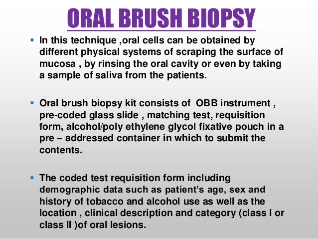 Pink Pantyhose To Oral Biopsy Techniques